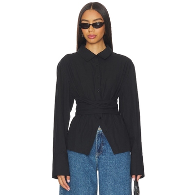 [春季新品]SNDYS BUTTON UP 衬衫 黑色REVOLVE小众新款