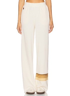 Aviator Nation RUGBY STITCH 运动裤 奶油色 美式休闲风REVOLVE