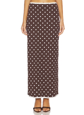 Rowen Rose Polka Dots Long Skirt revolve小众新款