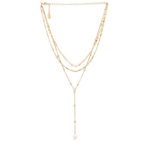 Ettika Forever Pearl 18k Gold Plated Multi-chain Chokerrevol
