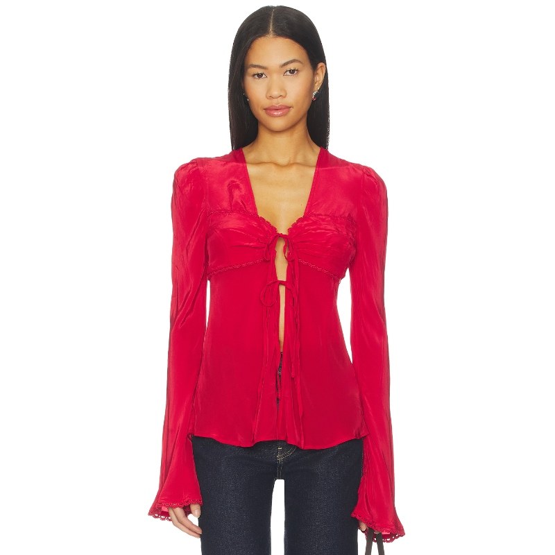 [海外直邮]Free People BALI ARIEL 上装 红色 基础易搭内搭REVOL