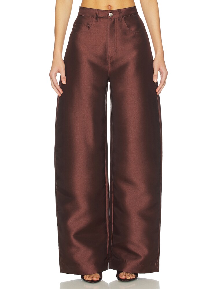 Marques ' Almeida HEAVY SATIN BOYFRIEND STYLE 长裤 revolve小