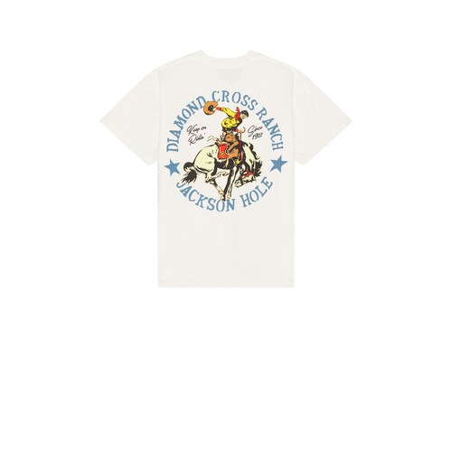Diamond Cross Ranch米白色上衣印花复古风早秋新品T恤REVOLVE