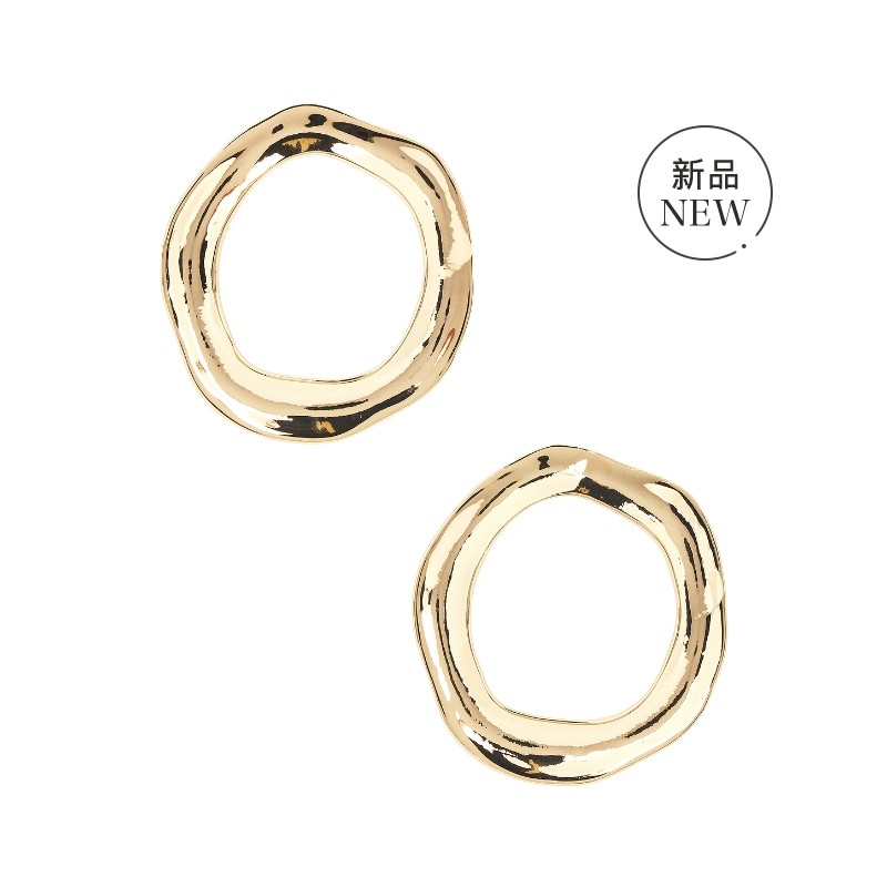 Ettika OPEN CIRCLE 耳饰 金属金色REVOLVE小众新款