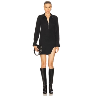 THE ATTICO 羊毛裙子 前卫 新品 黑色 REVOLVE小众 冬季