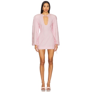 Rowen Rose 孔眼连衣裙女 玫瑰REVOLVE小众新款