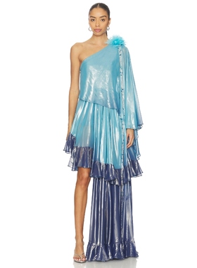 LA FUORI DRESS 裙子 蓝色REVOLVE小众新款