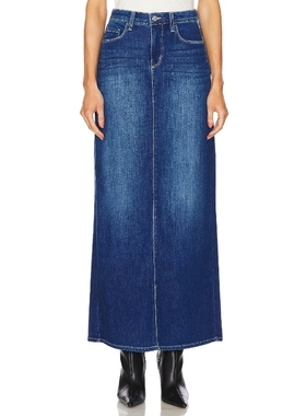 L'AGENCE MIRIAM 长款半身裙 蓝色 REVOLVE小众新款