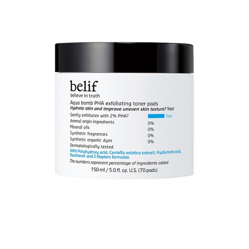 belif AQUA BOMB EXFOLIATING TONER PADS 化妆水revolve小众新款