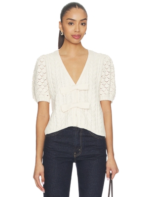 525 America Elaine Cable Bow Cardigan revolve小众新款