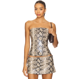 [春季新品]Miaou LIBRA 上装棕色y2k辣妹风REVOLVE小众新款