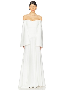 SOLACE London RINA 长裙 白色REVOLVE小众新款