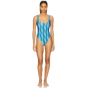 Solid & Striped THE HAILEY 一件式泳装 蓝色 y2k辣妹风REVOLVE