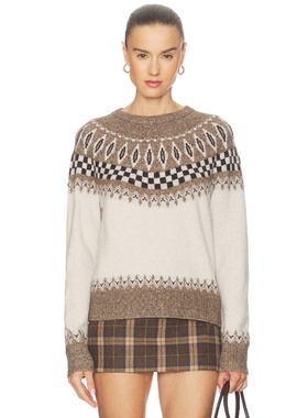 LNA TALI 费尔岛毛衣 Ivory Multi Fair IsleREVOLVE小众新款