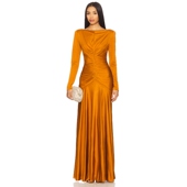 OCHS THEA 长裙 橙色REVOLVE小众新款