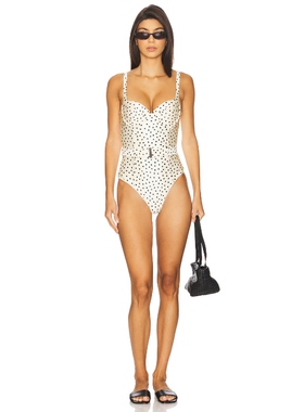 DEVON WINDSOR Freya Full Piece Swimsuit 白色 y2k辣妹风REVOLV