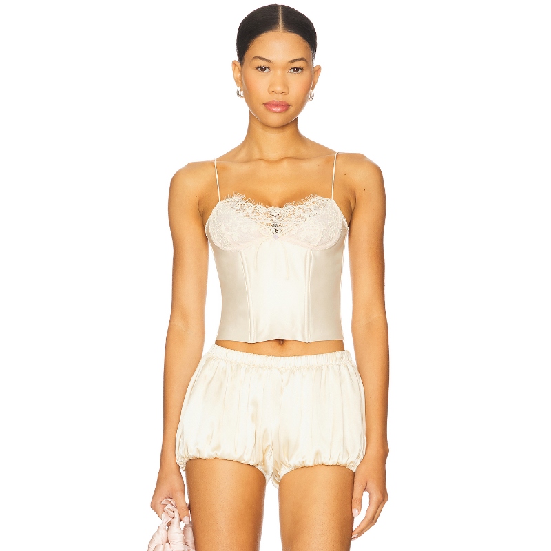 [冬季内搭]For Love & Lemons 爱柠檬紧身胸衣 奶油色REVOLVE
