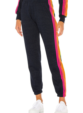 Aviator Nation 5 STRIPE 运动裤 休闲时尚潮流REVOLVE  藏青色