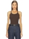 revolve小众新款 GRLFRND 棕色 TANK 背心 SLIM RACER