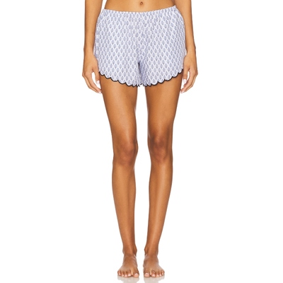 [冬季新品]WeWoreWhat Scallop Pajama Short蓝白波点短裤REVOLVE
