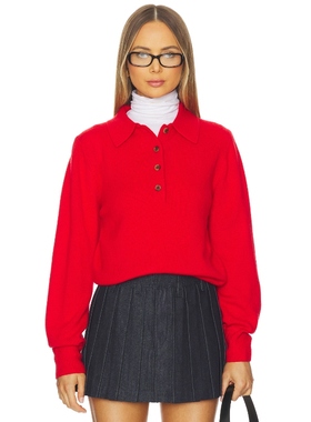 Sold Out NYC 马球衫 红色 y2k辣妹风REVOLVE小众新款