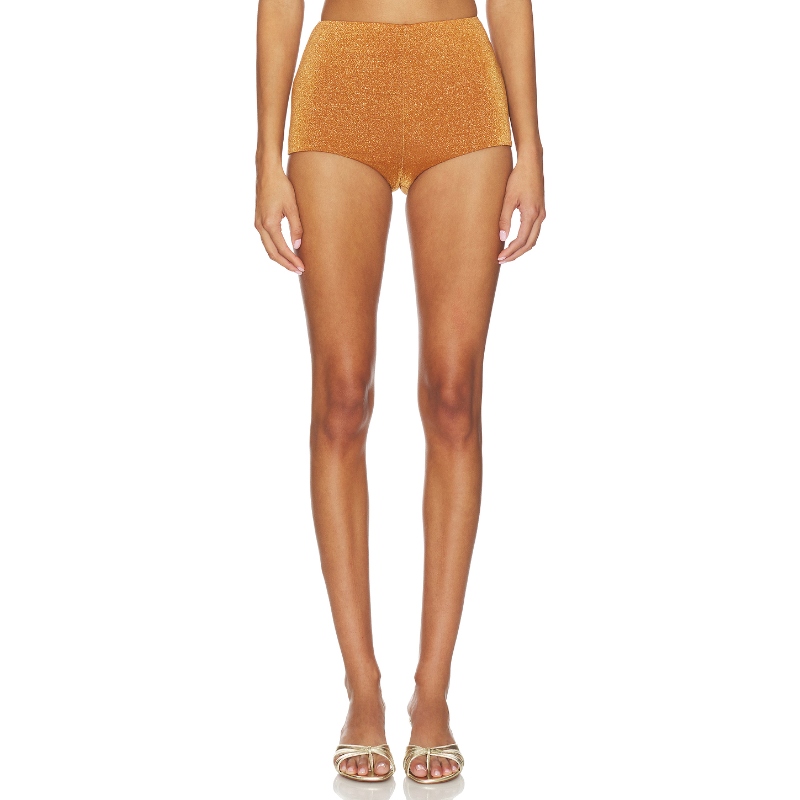 AFRM YVES 短裤 金属棕色 美式休闲风REVOLVE小众新款