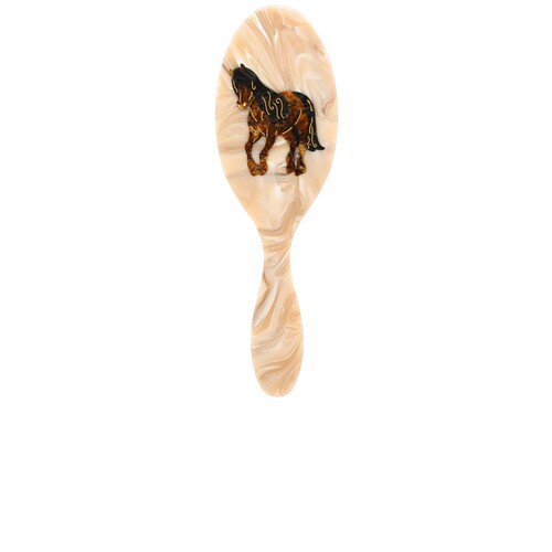 Solar Eclipse Hand-Painted Horse Amazing Hair Day Brush  Mu