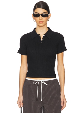 Guest In Residence 马球衫 黑色 y2k辣妹风REVOLVE小众新款