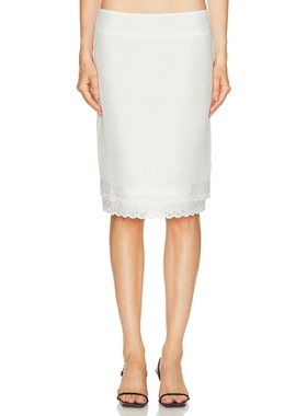 Magda Butrym 半身裙 白色REVOLVE小众新款