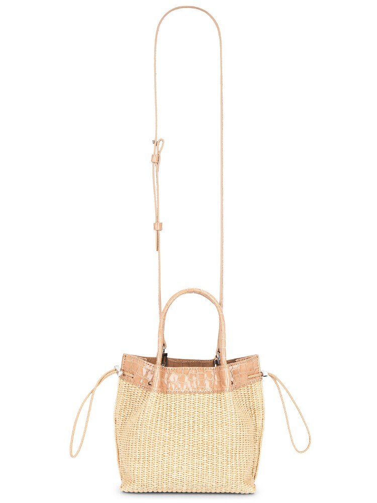 BY FAR BABY KAYLA RAFFIA & CROCO EMBOSSED 包袋 revolve小众新