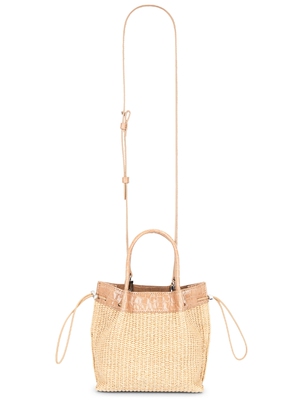 BY FAR BABY KAYLA RAFFIA & CROCO EMBOSSED 包袋 revolve小众新