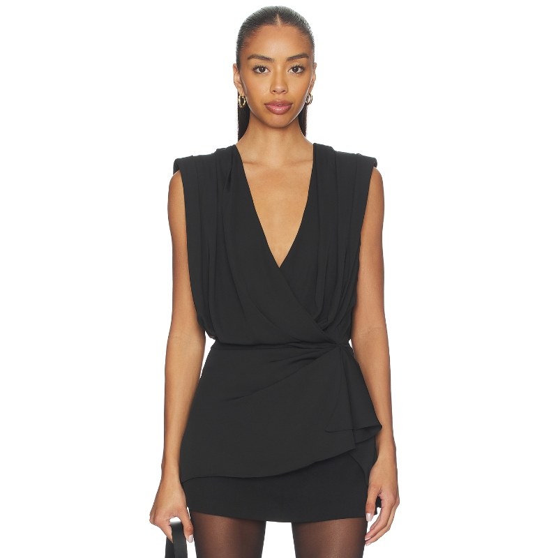 MORE TO COME BIRDIE 上装 黑色 y2k辣妹风REVOLVE小众新款