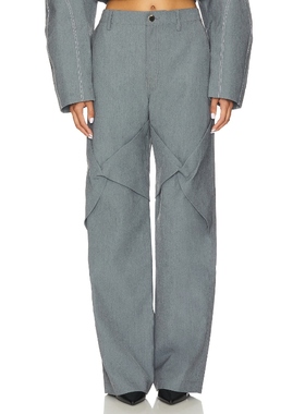 Kate Barton DRAPED 长裤 蓝色 美式复古风REVOLVE小众新款