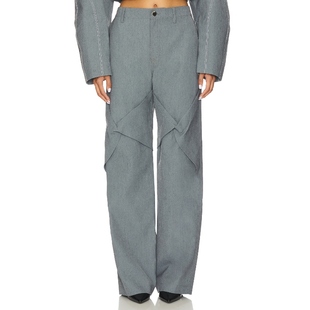 长裤 DRAPED 蓝色 美式 Kate 复古风REVOLVE小众新款 Barton