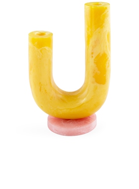 Jonathan Adler MUSTIQUE DOUBLE TUBE VASE 花瓶 黄色REVOLVE小