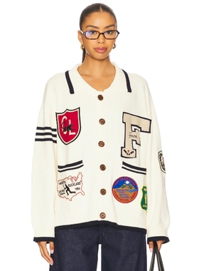 [冬季新品]Found 飞行员夹克奶油色运动复古风REVOLVE小众