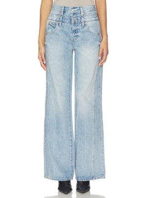 PISTOLA Caleb High Rise Stacked Wide Jeans revolve小众新款