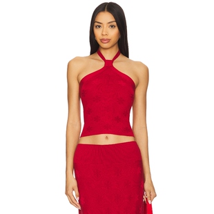 Asta 新品 Resort LORENA 红色REVOLVE小众新款 吊带上装 春季