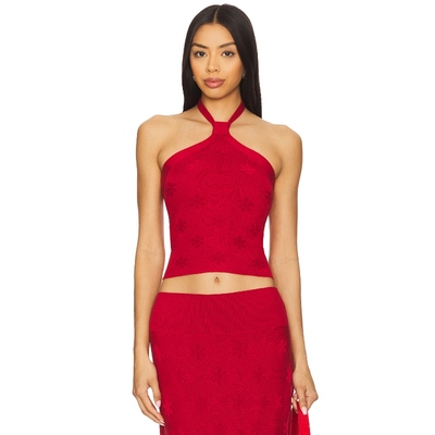 [春节穿搭]Asta Resort LORENA 吊带上装红色REVOLVE小众新款