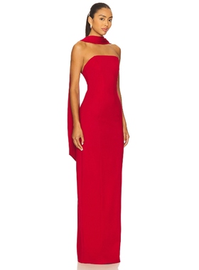 [冬季新品]Lovers and Friends CAROLINE 长裙红色敬酒服REVOLVE