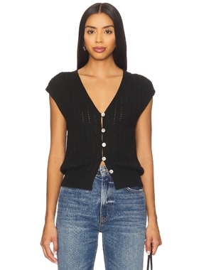 [冬季新品] Nation Los Angeles 毛衣背心黑色REVOLVE小众新款