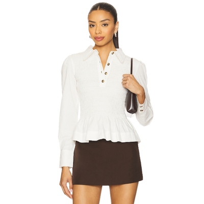 [冬季新品]Damson Madder HAZEL 上装 白色y2k辣妹风REVOLVE