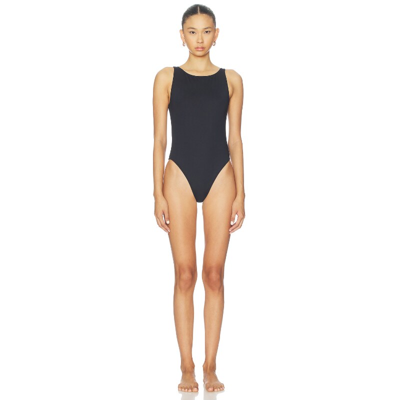 POST SWIM LAUREN 一件式泳衣 黑色 y2k辣妹风REVOLVE小众新款