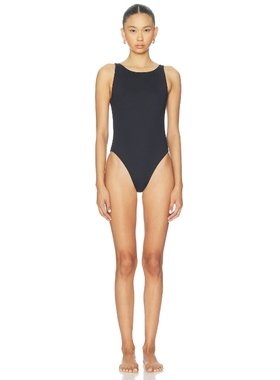 POST SWIM LAUREN 一件式泳衣 黑色 y2k辣妹风REVOLVE小众新款