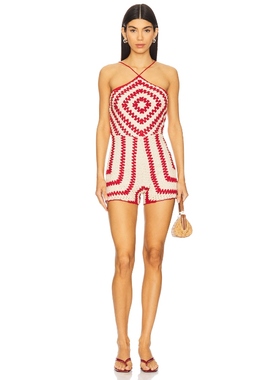 SAYLOR VERUCA 连衫裤 Beige,Red 美式休闲风REVOLVE小众新款