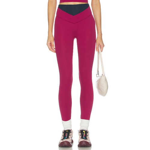 lululemon玫红瑜伽裤V腰高腰弹力紧身健身打底裤秋冬新品REVOLVE