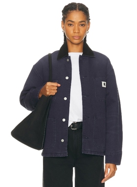 Carhartt WIP 卡哈特 夹克蓝色美式休闲丹宁风翻领外套REVOLVE