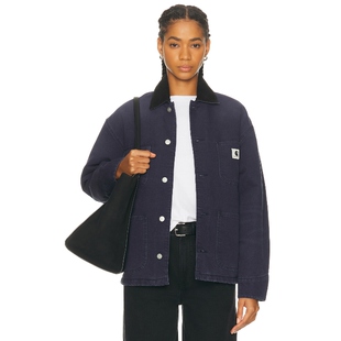 Carhartt WIP 卡哈特 夹克蓝色美式休闲丹宁风翻领外套REVOLVE