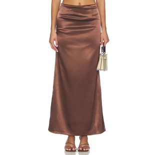 ALL THE WAYS 半身裙 新品 MELA 棕色REVOLVE小众 冬季