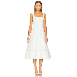 象牙白REVOLVE小众新款 连衣裙 中长款 Alexis